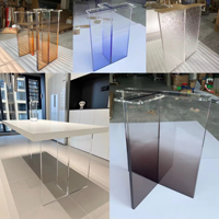 Pieds de table en PVC transparents en forme de T, support Nakajima de haute qualité, barre transversale pour bureau, salle à manger, salon, marque Walglas