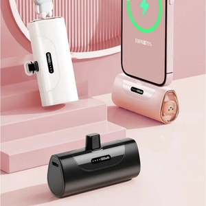 Chargeur de téléphone portable M-Queen, mini batterie externe portable, porte-clés avec câbles intégrés, 5000 mAh - Product Image 2