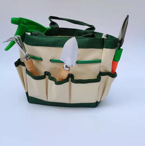 2023 alta calidad gran oferta mango de plástico 9 piezas herramientas de jardín de aleación de aluminio resistente con bolsa de lona - Product Image 2