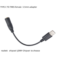 Câble audio personnalisé Jerry/Realtek Type C vers 3,5 mm TRRS femelle pour microphone, appareil photo reflex numérique, tablette