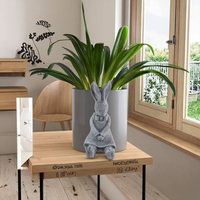 Pots de fleurs en ciment faits à la main, sur mesure, décoration d'intérieur, forme d'animal, mini pot de jardin, ornement, écologique, durable