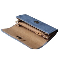 Eco Friend tas desain hadiah tahan lama kanvas dapat dicuci antik dompet koin kecil biru merah muda dompet pemegang kartu tas dompet pria wanita