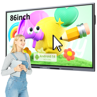 HUSHIDA Fabrieks Prijs 55 Inch 4K Digitaal Smart Flat Panel Multi-Touchscreen LED Interactieve Borden voor Onderwijs in Scholen