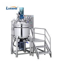 Mélangeur de lotion cosmétique LH-100-500L, cuve de fabrication de pâte émulsifiante sous vide, homogénéisateur pour l'industrie chimique et alimentaire
