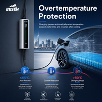 Pengisi Daya EV Portabel Tipe 2 GBT 7KW Pengisian Cepat untuk Mobil Listrik