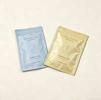 Sachets d'emballage cosmétique en aluminium personnalisés imprimés, pochettes plates à trois soudures pour échantillons de gel, crème et lotion