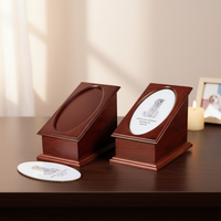 Urna para Mascotas de Diseño Único ZHIHE con Base Desmontable para Placas de Metal, Fotos, Contenedor Conmemorativo Personalizado para Cenizas de Mascotas