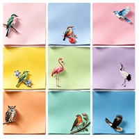 Nouvel ensemble de notes adhésives créatives et colorées en forme d'oiseau flamant rose pour messages, rappels, journal, fournitures de bureau pour étudiants
