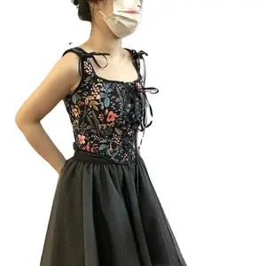 Corsete feminino sexy Y2K vintage com renda floral bordado 3D tecido vintage espartilho superior lombar