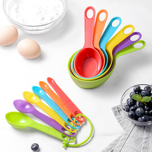 Colorful 12-Piece Plastic <b>Measuring</b> Spoon and Cup Set Graduated <b>Measuring</b> Cup for Baking Kitchen <b>Tool</b> for Home Use - Product Image 1