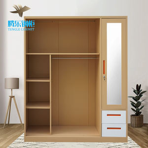 Nuevo diseño de armario de dormitorio personalizado Impresión de flores y blancas Estructura Kd Hierro de acero Almirah con precio barato - Product Image 2
