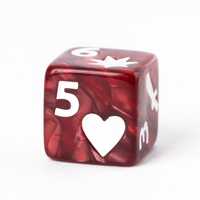 Pour les coeurs rouges acrylique D6 dés 16mm motif de perles dés personnalisables pour les cadeaux de fête de la saint-valentin Couple jeux de société