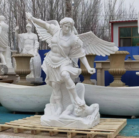 Angel God Marble Sculpture Natural Stone Modern Design for Indoor/Outdoor Use Garden Application