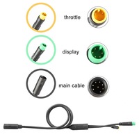 Bafang-Pièces pour moteur central BBS01/02B BBSHD 1T2 Câble de connexion de l'accélérateur Bafang Y pour vélo électrique 1000w 8fun