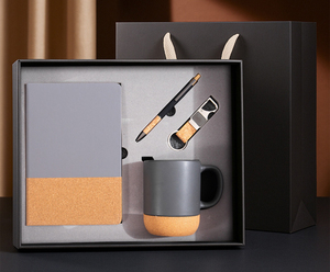 IStapromo Gifts Custom Logo A5 Journal Gift Set Cork Cover Notebook Ceramic Coffee <b>Mug</b> Pen Combination Corporate Promotional - Product Image 5