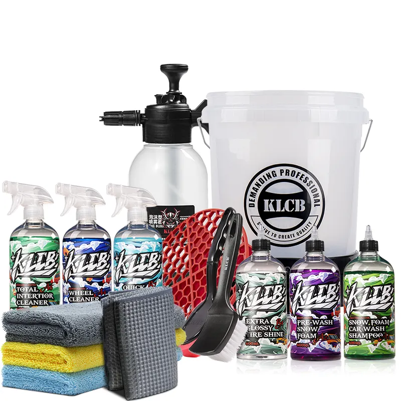 Klcb detailing car wash kit altri strumenti per la pulizia dell'auto secchio per dettagli detergente per esterni e interni rivestimento rapido shampoo per auto