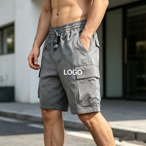 Shorts pour hommes en molleton 100% coton, coupe ample et large, effet délavé, 450 g/m², avec cordon de serrage, motif singe pulvérisé. - Product Image 3