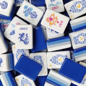 American Version Luxury Set Acrylic Tiles Elegant Game Engraved Luxury Set American Mahjong Tiles for Adult <b>Entertainment</b> - Product Image 1