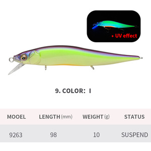 <span class=keywords><strong>Leurre</strong></span> flottant Minnow 10g 10cm, style japonais <span class=keywords><strong>MEGABASS</strong></span> SAME STYLE 100F, pour la pêche au Suspending Twitch Minnow, idéal pour le Topmouth Culter et le Largemouth Bass - Product Image 2