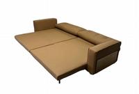 Mid-Century Chesterfield 3-Sitzer Sofa aus PU-Leder mit Klaren Linien, Quadratischer Form und Holzrahmen