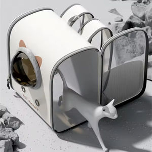 กระเป๋าเป้สะพายหลังสำหรับแมวและสุนัขขนาดเล็ก ระบายอากาศได้ดี มีช่องด้านข้าง สายสะพายบุนุ่มสบาย กระเป๋าใส่แมวสำหรับพกพาออกนอกบ้าน - Product Image 4