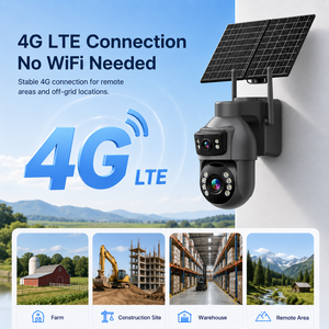 Caméra solaire PTZ 4G Wistino 365 jours avec zoom 36x pour la sécurité des routes et des terres agricoles rurales, recharge solaire haute efficacité, caméra CCTV extérieure - Product Image 4