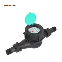 Medidor de Agua Multichorro de Nylon DN15 con Dial Seco R100 IP68, Medidor de Flujo de Agua Fría de Alta Precisión para Uso Residencial y Comercial