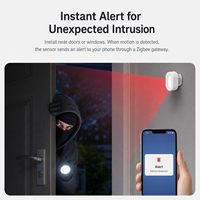 Détecteur de mouvement PIR Zigbee Tuya pour rideaux, capteur d'alarme d'intrusion sans fil pour système d'alarme de sécurité domestique, fournisseur OEM
