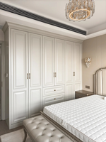 Armoire de rangement européenne Finition laquée blanche pour unité de chambre Armoire design moderne