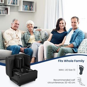 Masseur de pieds et mollets 2-en-1 Shiatsu à compression d'air, chaleur et vibrations pour la relaxation à domicile – Machine de <span class=keywords><strong>massage</strong></span> personnalisée OEM/ODM pour le marché du bien-être - Product Image 5