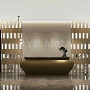 Comptoir de bar sur mesure en acier inoxydable EX975, design Art Déco, étanche, durable, multifonctionnel, à poser au sol pour une utilisation en extérieur - Product Image 4