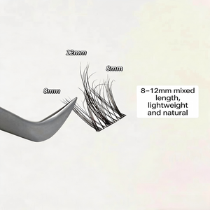 Fournisseur de cils autocollants sans colle de marque propre, pré-attachés pour l'extension et le recollage sur les cils - Product Image 3