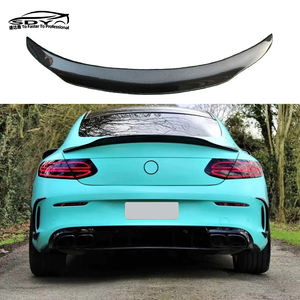 W205 C Класс купе PSM стиль Высокое качество углеродного волокна задний спойлер багажник спойлер для Mercedes W205 C Класс купе - Product Image 2