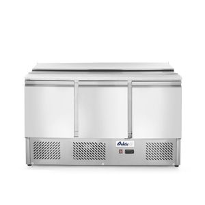 Arktic 230V/310W Attrezzatura di Refrigerazione Commerciale per Cucina, Saladette da 380L con 3 Porte 1390x702x888mm - Product Image 1
