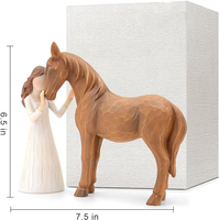 Décoration de cheval en résine peinte à la main Cadeaux de cow-girl pour les amoureux des chevaux Ornement de cheval sculpté pour femmes
