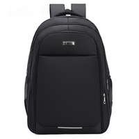 Sac à dos d'école en polyester Oxford personnalisé pas cher avec logo, noir, pour ordinateur portable, avec port USB, fermeture éclair, léger, multifonction, 20-39L