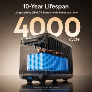 Station d'alimentation portable Anker SOLIX F3000 3072Wh à recharge ultra-rapide 6000W, entrée solaire 2400W pour équipement de survie - Product Image 2
