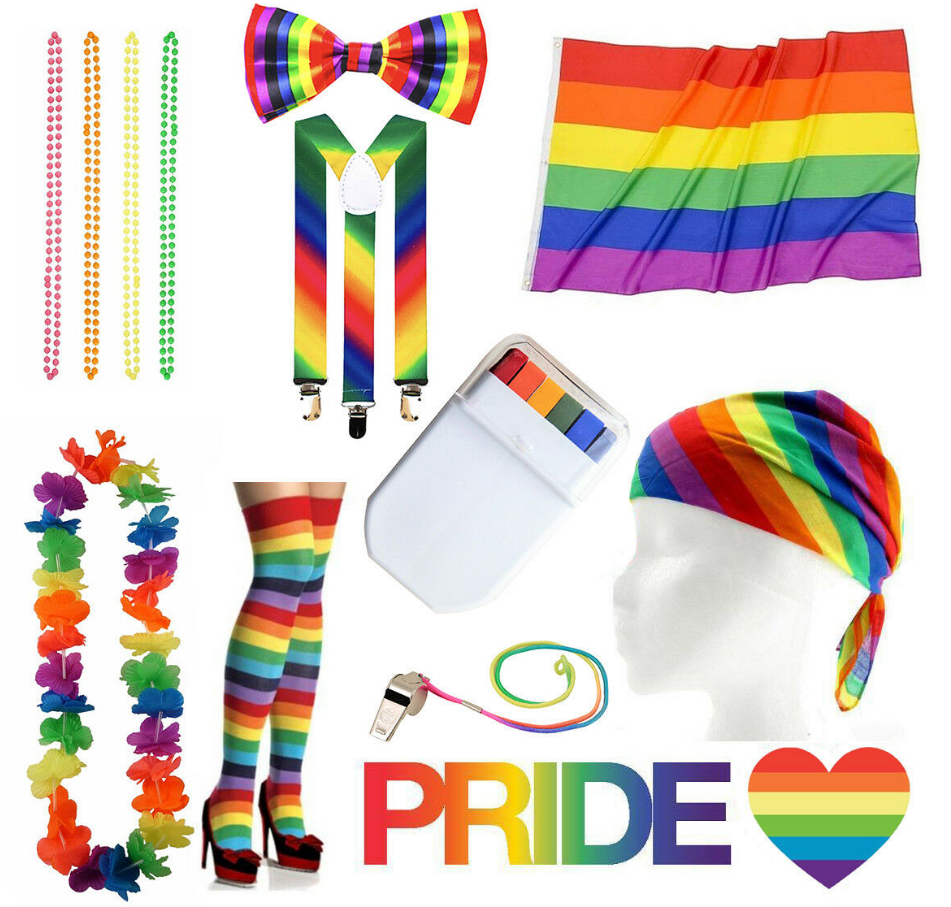 LGBT Gay Pride Partyzubehör-Set – Buntes Regenbogen-Kostümzubehör Für Paraden, Festivals & Mottopartys