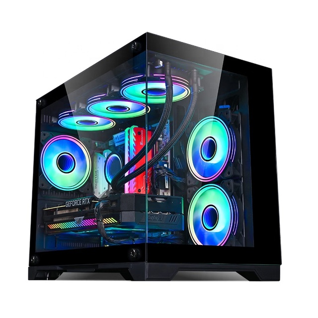 Lovingcool Gaming Cpu case Manufacturer Hot Sale Matx Pc case 120mm Fans 5v Argb 4pin Installed for Student