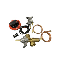 8210-2 Kit de soupape de sécurité en laiton Ensemble brûleur pilote Commande principale Foyer au propane Comprend des tubes de connexion Interrupteur d'inclinaison Allumage
