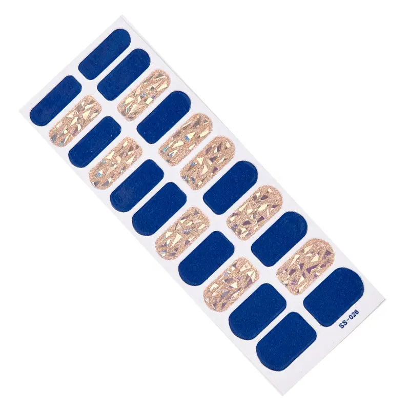 Nail decoration 22pcs full glitter nail sticker nail wraps strips