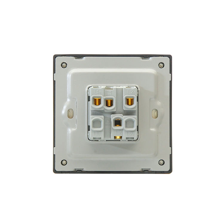 Gold PC Wall Switches Luxury Style 1/2/3/4 Gang 1/2 Way Eelctrical Switch Light Oonoff
