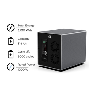 Estación de Energía Solar Portátil <span class=keywords><strong>CFE</strong></span> de Litio 2KWH LiFePO4 con Inversor Integrado, Panel Solar, para Camping, Hogar, Emergencias - Product Image 1