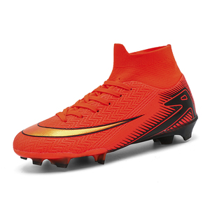 Scarpe da Calcio Alte e Medie, Scarpini da Calcio e Futsal FG HG AG TF, Suola Piatta, in Pelle PU e Tessuto Elasticizzato, per Sport di Squadra, Uomo e Donna - Product Image 1