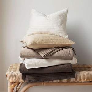 Ensemble de couette en satin de coton, taille Queen, couvre-lit en coton pré-lavé avec surpiqûres en chaîne, 3 pièces, ensembles de literie légers et doux - Product Image 3