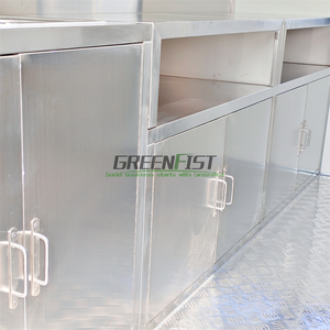 Greenfist GF-S300 10FT Rust Resistant Stainless Steel Fast Food Trailer Outdoor Use Refrigerator Equipped Mobile Snack Food Food - Product Image 5