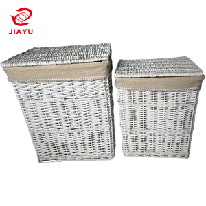 JY por capacidad de nivel gris pato grande cesto ropa de cuero hecho a mano gris cuadrado Industrial cesta de lavandería - Product Image 4