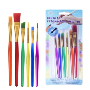 Juego de Pinceles para Niños <span class=keywords><strong>Paul</strong></span> Cezanne, Color Caramelo, Pelo de Nailon, Virola de Cobre, Mango de Plástico, 6 Piezas, Juego de Pinceles para Pintura de Acuarela - Product Image 1