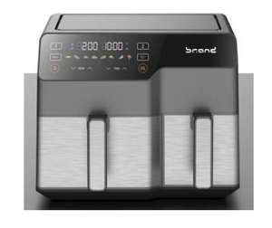 Freidora de aire eléctrica de acero inoxidable, cesta doble de 10L, sin humo, antiadherente, doble olla, <span class=keywords><strong>2023</strong></span> - Product Image 2