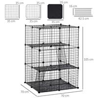 Vente flash : parc pour animaux de compagnie, portable, bricolage, cage pour petits animaux, pratique et détachable, parc pour chaton, lapin, chinchilla, intérieur
